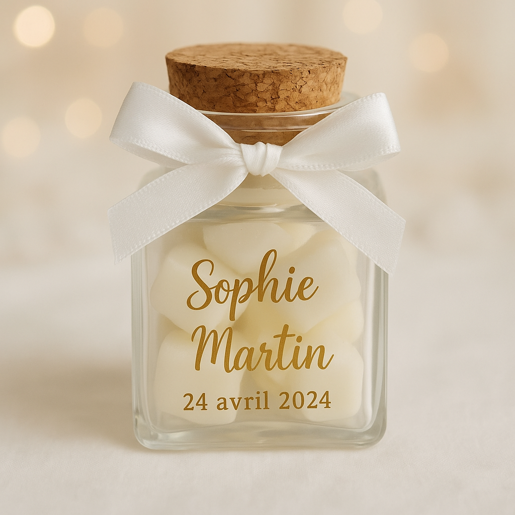 Flacon de minis cœurs parfumé «Personnalisable »