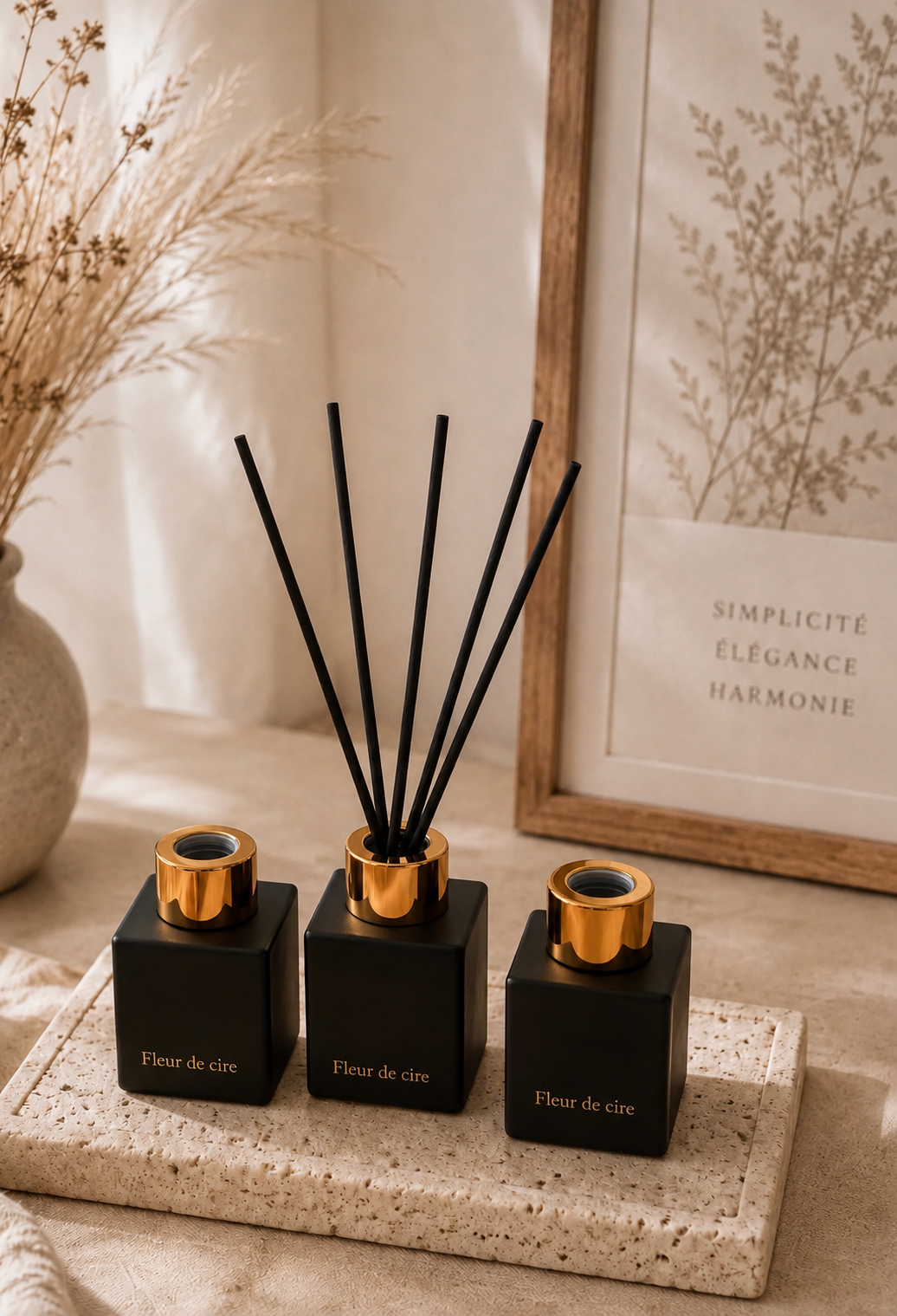 Diffuseur Cube (Noir mat) « À la pièce »