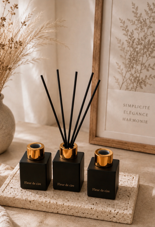 Diffuseur Cube (Noir mat) « À la pièce »