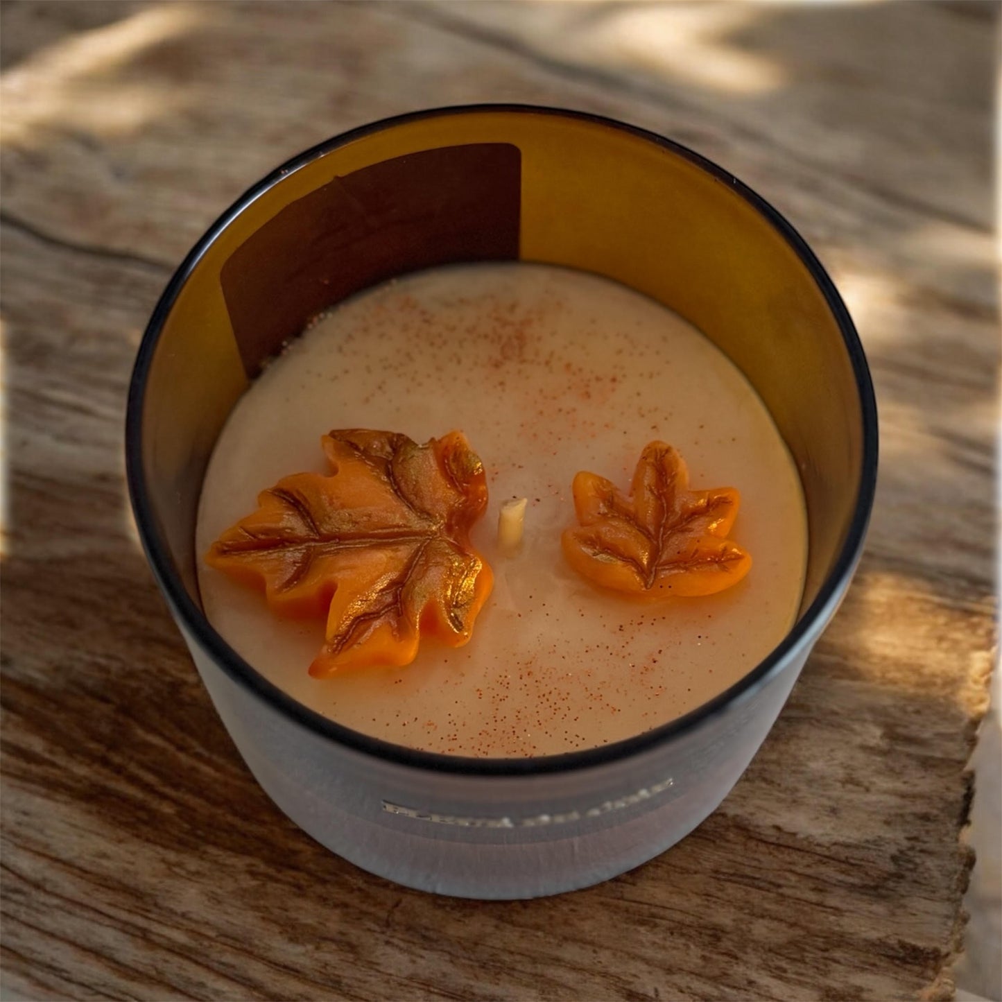 Bougie en pot ambré